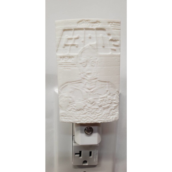 Kellog's Star Wars C3PO's Cereal Box Cover Lithophane Night Light LED - Picture 2 of 10